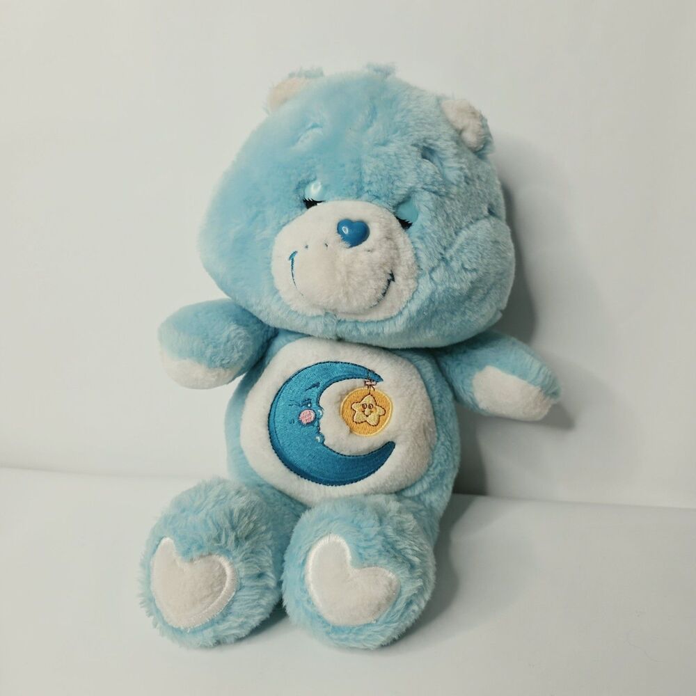 Care Bears 13” Bedtime Bear Vintage 2002 Plush Blue Moon & Star Heart